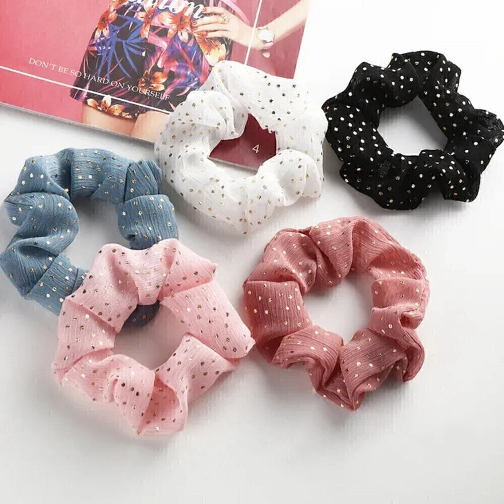 Scrunchie With Sparkly Accent In Pink